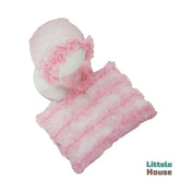 Baby Net Frilled Pillow with Net Bonnet Set of 2 SR086 | NB | Pink